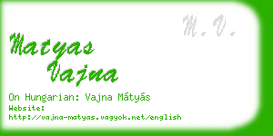 matyas vajna business card